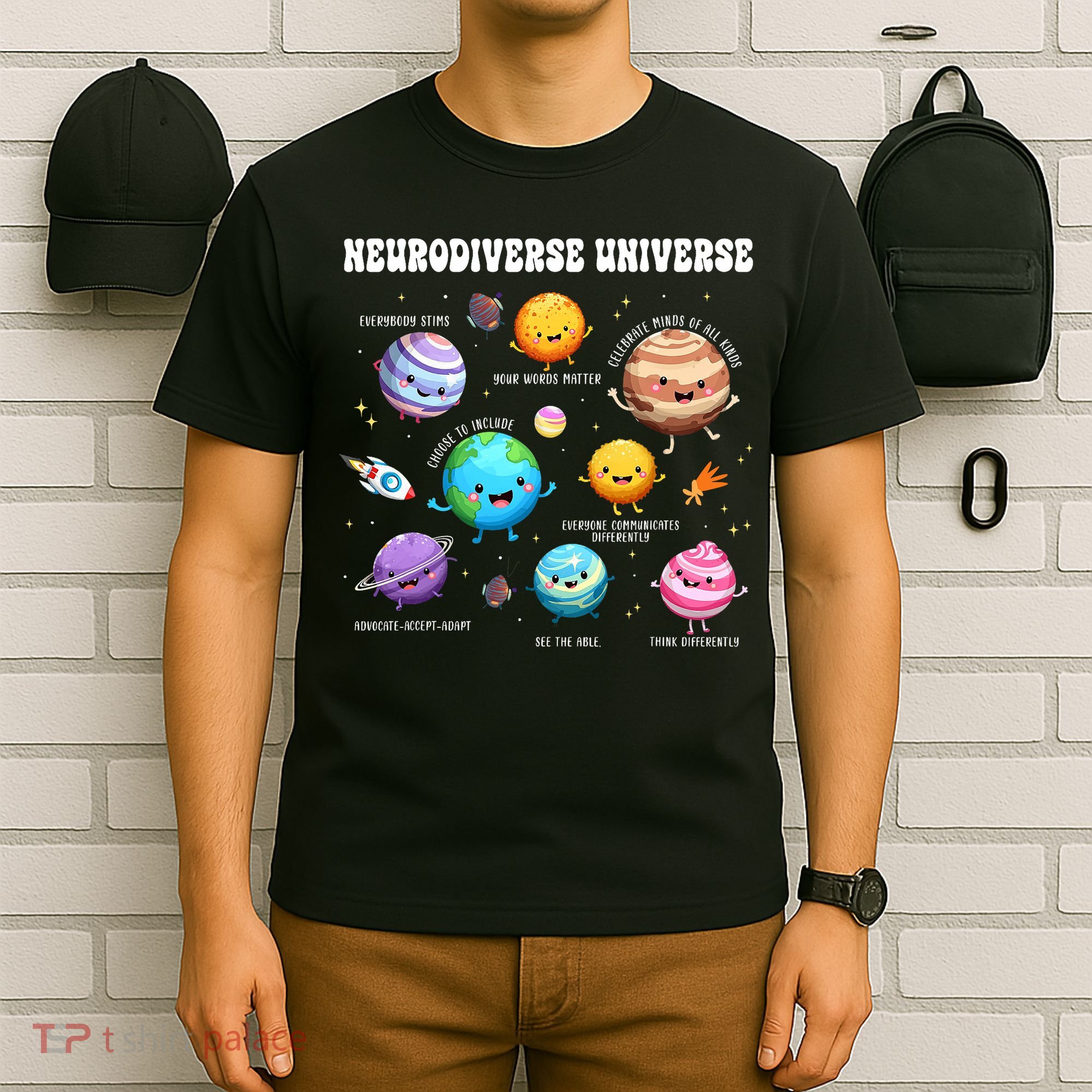Neurodiverse Universe Sped Teacher Neurodiversity ASD ADHD  T-Shirt