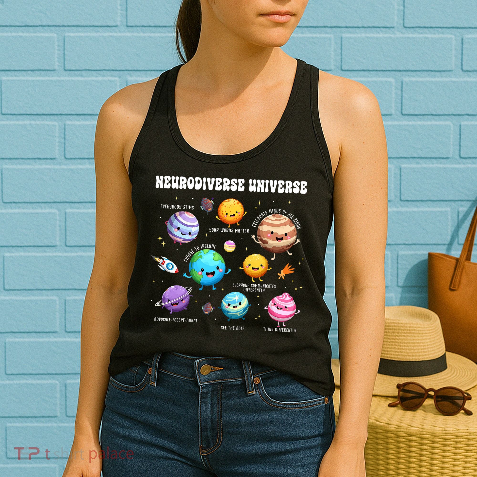 Neurodiverse Universe Sped Teacher Neurodiversity ASD ADHD  Women's Tank Top