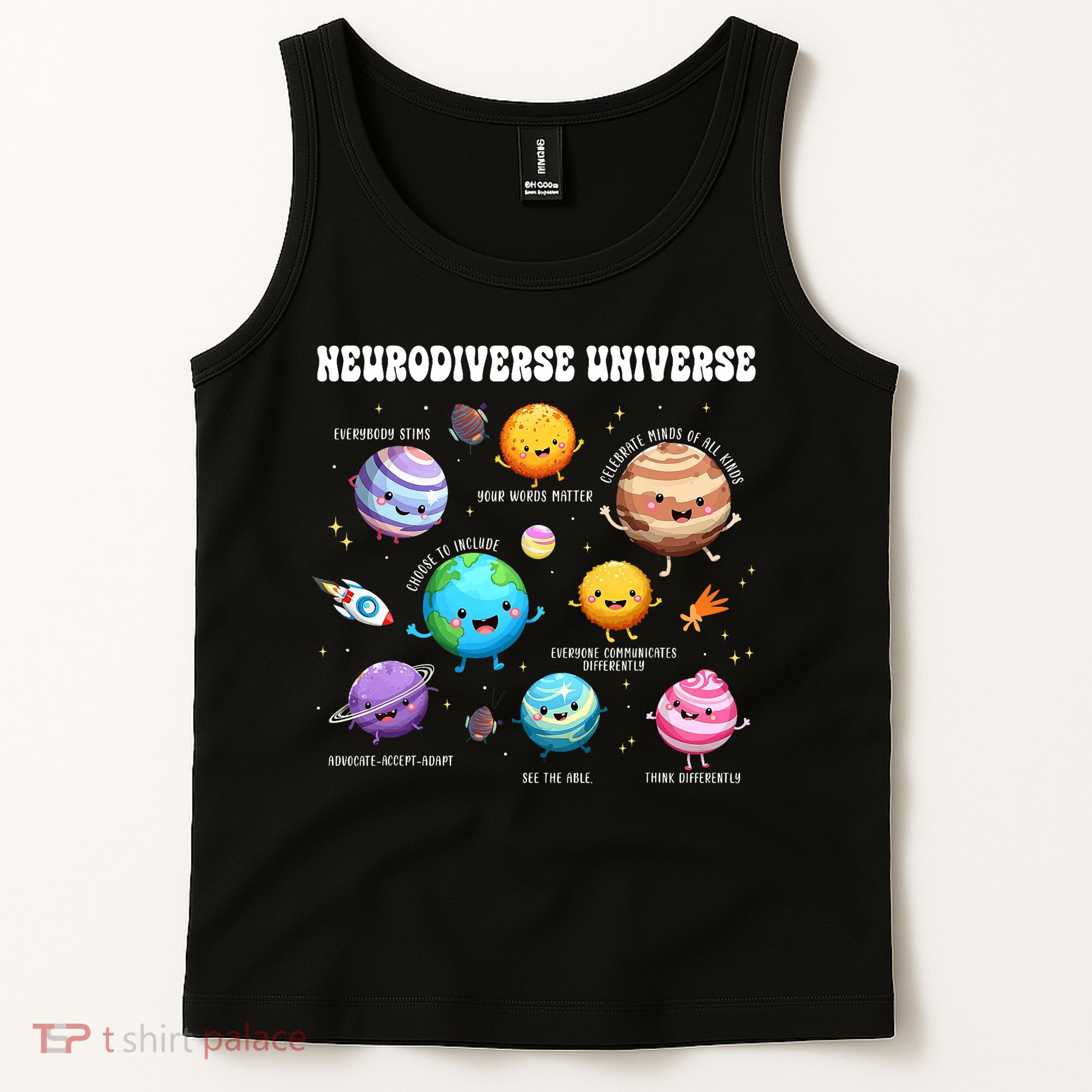 Neurodiverse Universe Sped Teacher Neurodiversity ASD ADHD  Tank Top