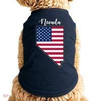 Nevada United States Map Doggie Tank thumb 0