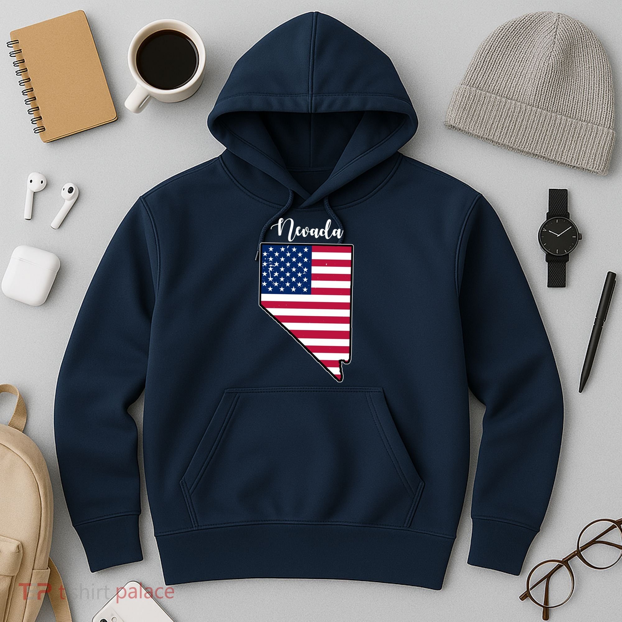 Nevada United States Map Hoodie