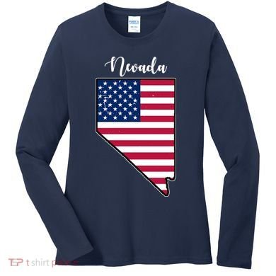 Nevada United States Map Women's Long Sleeve Shirt