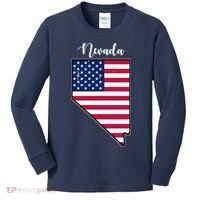 Nevada United States Map Kids Long Sleeve Shirt thumb 0