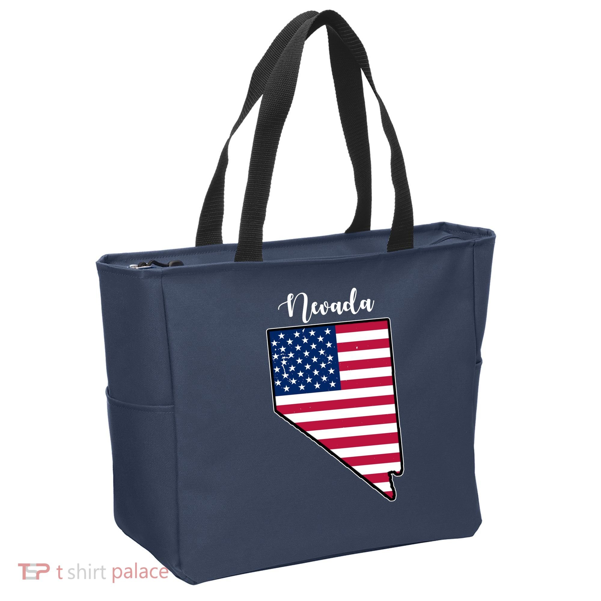 Nevada United States Map Tote Bag