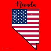 Nevada United States Map Santa Hat thumb 1