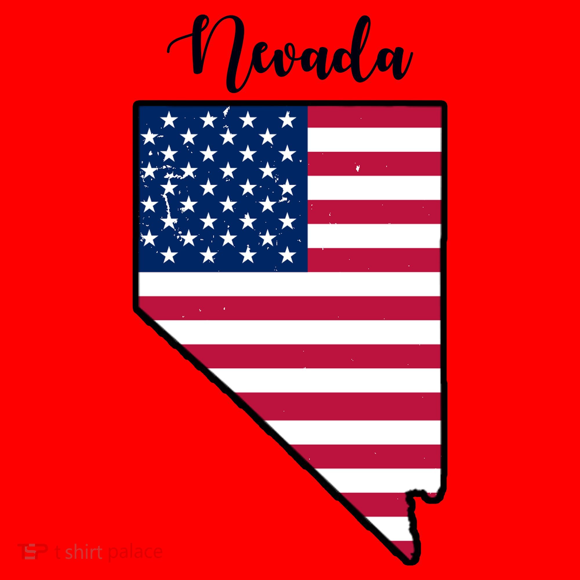 Nevada United States Map Santa Hat