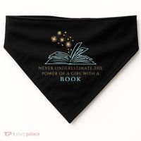 Never Underestimate The Power Of A Girl With A Book USA-Made Doggie Bandana thumb 0