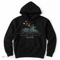 Never Underestimate The Power Of A Girl With A Book Hoodie thumb 0