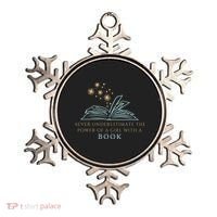 Never Underestimate The Power Of A Girl With A Book Ornament thumb 0