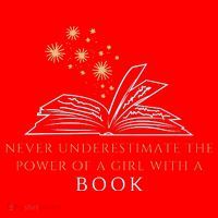 Never Underestimate The Power Of A Girl With A Book Santa Hat thumb 1