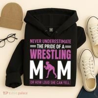 Never Underestimate The Pride Of A Wrestling Mom Hoodie thumb 4