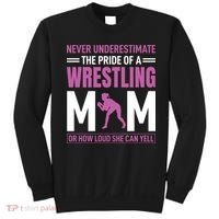Never Underestimate The Pride Of A Wrestling Mom Sweatshirt thumb 0