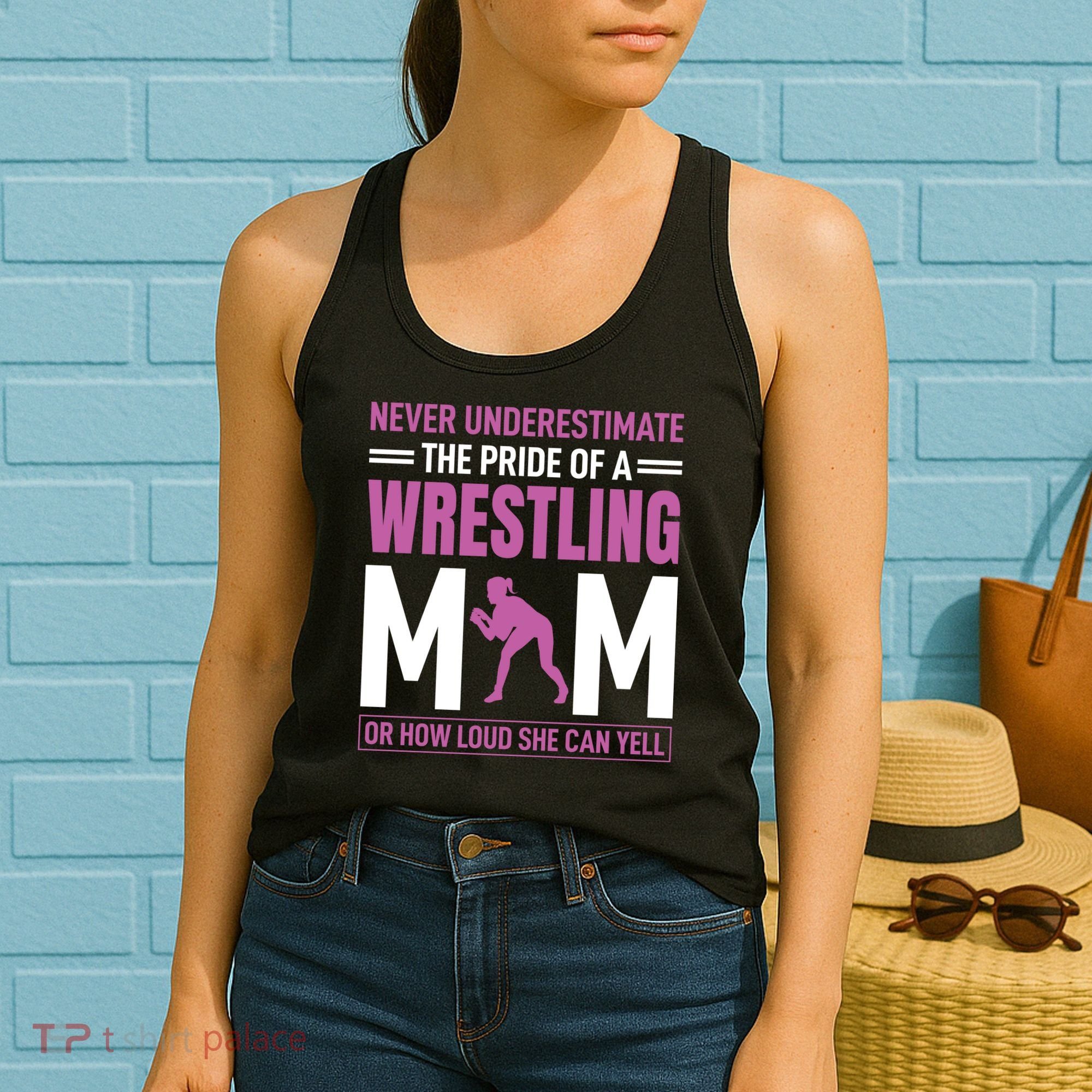 Never Underestimate The Pride Of A Wrestling Mom Women's Tank Top