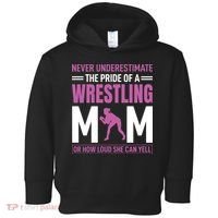 Never Underestimate The Pride Of A Wrestling Mom Toddler Hoodie thumb 0