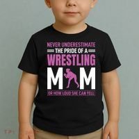 Never Underestimate The Pride Of A Wrestling Mom Toddler T-Shirt thumb 2