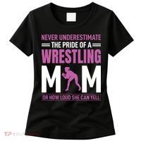 Never Underestimate The Pride Of A Wrestling Mom Women's T-Shirt thumb 0