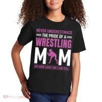 Never Underestimate The Pride Of A Wrestling Mom Kids T-Shirt thumb 2