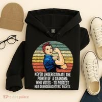 Never Underestimate The Power Of A Grandma Who Votes Hoodie thumb 4