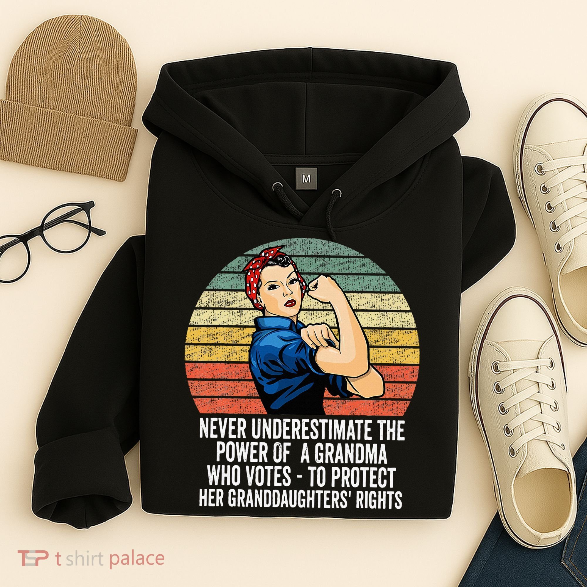 Never Underestimate The Power Of A Grandma Who Votes Hoodie
