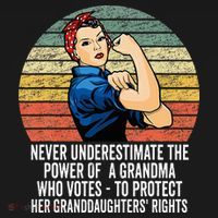 Never Underestimate The Power Of A Grandma Who Votes Long Sleeve Shirt thumb 2