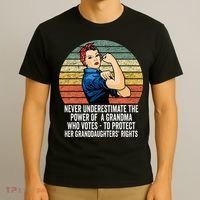 Never Underestimate The Power Of A Grandma Who Votes T-Shirt thumb 3