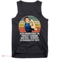 Never Underestimate The Power Of A Grandma Who Votes Tank Top thumb 0