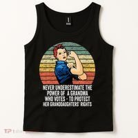 Never Underestimate The Power Of A Grandma Who Votes Tank Top thumb 2