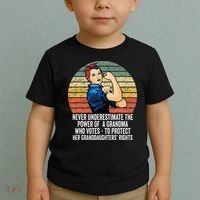 Never Underestimate The Power Of A Grandma Who Votes Toddler T-Shirt thumb 2