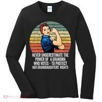 Never Underestimate The Power Of A Grandma Who Votes Women's Long Sleeve Shirt thumb 0