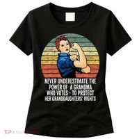 Never Underestimate The Power Of A Grandma Who Votes Women's T-Shirt thumb 0