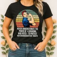 Never Underestimate The Power Of A Grandma Who Votes Women's T-Shirt thumb 2