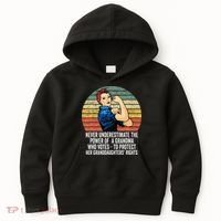 Never Underestimate The Power Of A Grandma Who Votes Kids Hoodie thumb 0