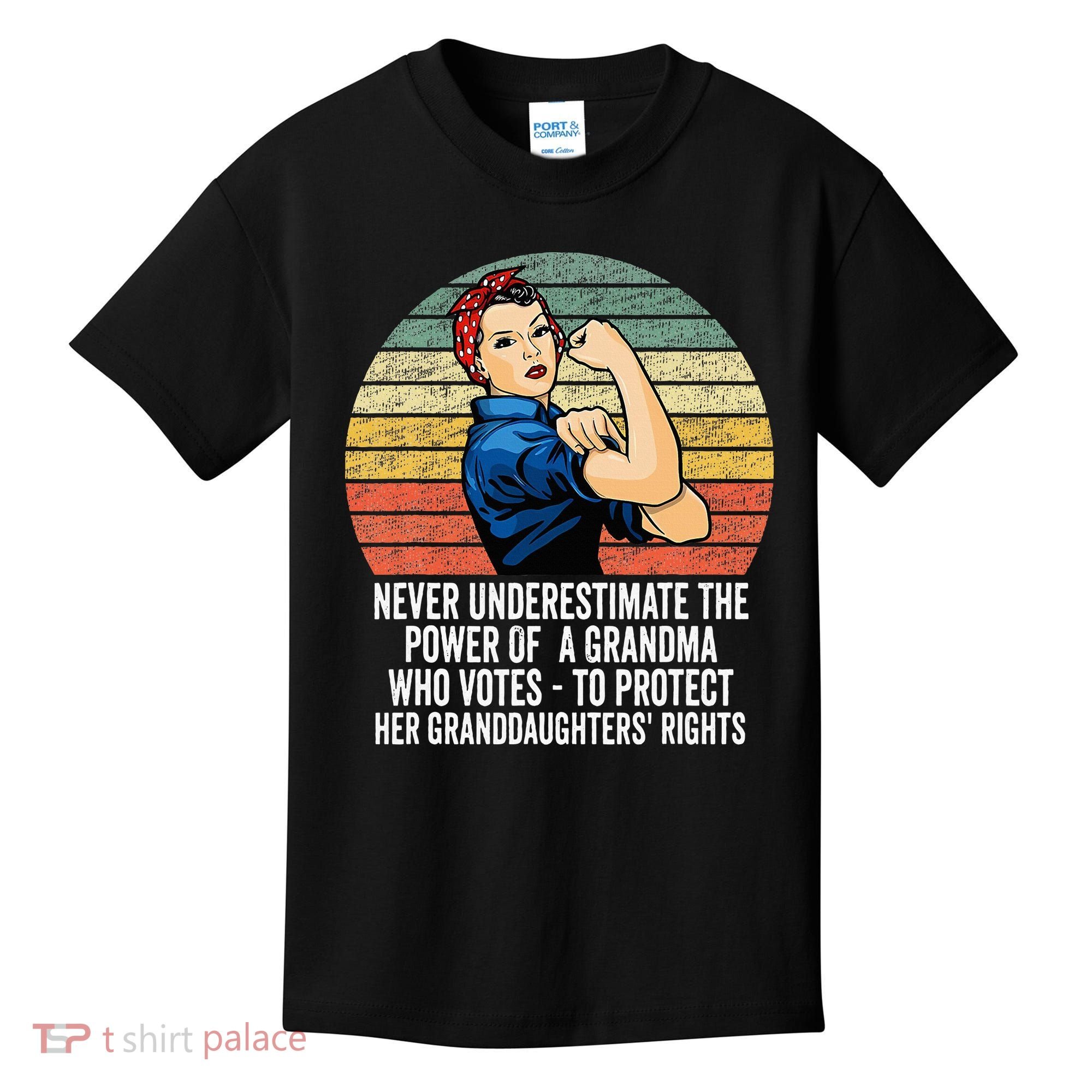 Never Underestimate The Power Of A Grandma Who Votes Kids T-Shirt
