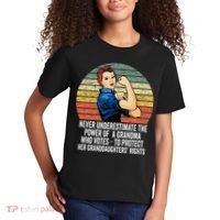 Never Underestimate The Power Of A Grandma Who Votes Kids T-Shirt thumb 2