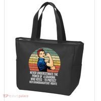 Never Underestimate The Power Of A Grandma Who Votes Tote Bag thumb 3