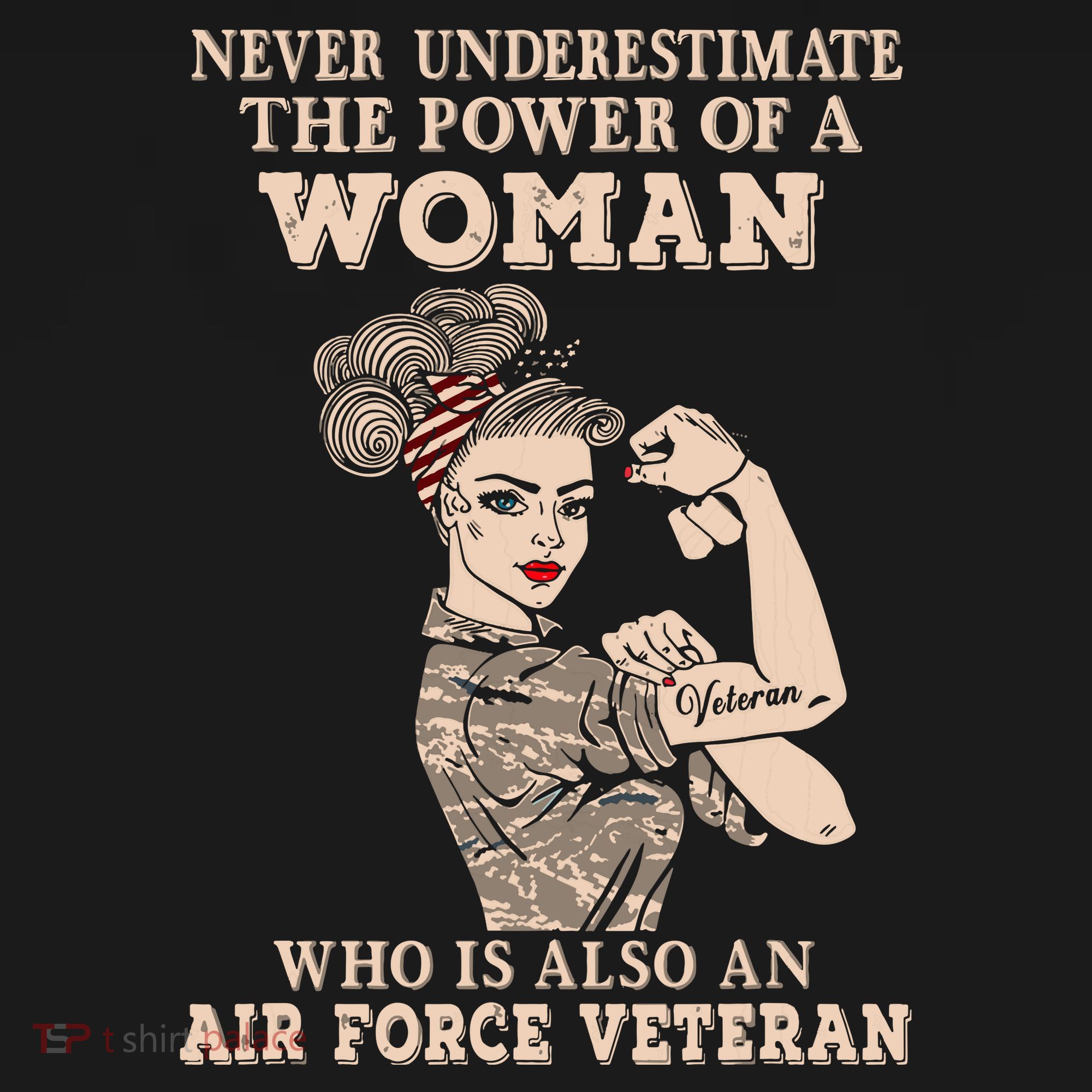 Never Underestimate The Power Of A Woman Air Force Veteran Women's Hoodie