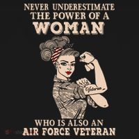 Never Underestimate The Power Of A Woman Air Force Veteran Women's Tank Top thumb 5