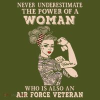 Never Underestimate The Power Of A Woman Air Force Veteran Mousepad thumb 1