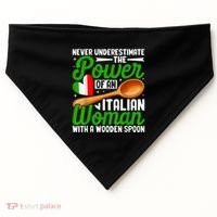Never Underestimate The Power Of An Italian Woman USA-Made Doggie Bandana thumb 0