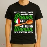 Never Underestimate The Power Of An Italian Woman T-Shirt thumb 3