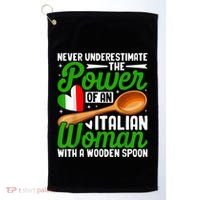 Never Underestimate The Power Of An Italian Woman Golf Towel thumb 0