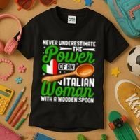 Never Underestimate The Power Of An Italian Woman Kids T-Shirt thumb 3