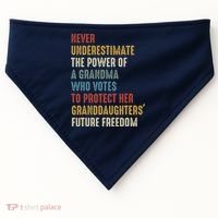 Never Underestimate The Power Of A Grandma Who Votes USA-Made Doggie Bandana thumb 0