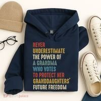 Never Underestimate The Power Of A Grandma Who Votes Hoodie thumb 4