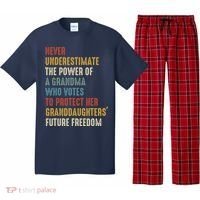 Never Underestimate The Power Of A Grandma Who Votes Pajama Set thumb 0