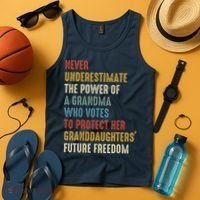 Never Underestimate The Power Of A Grandma Who Votes Tank Top thumb 4