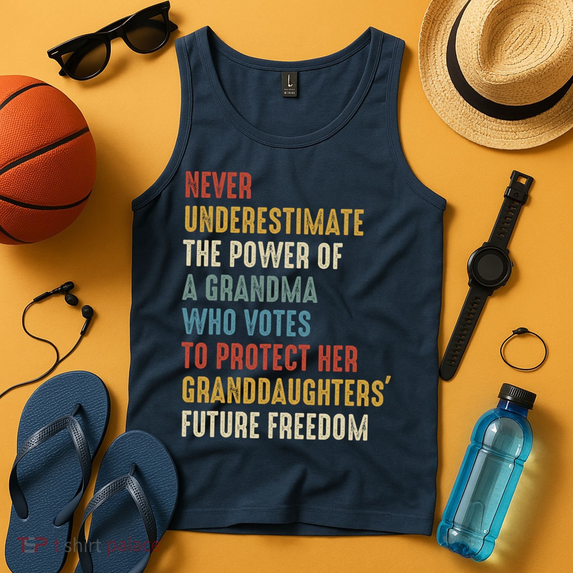 Never Underestimate The Power Of A Grandma Who Votes Tank Top