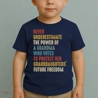 Never Underestimate The Power Of A Grandma Who Votes Toddler T-Shirt thumb 2