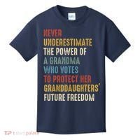Never Underestimate The Power Of A Grandma Who Votes Kids T-Shirt thumb 0