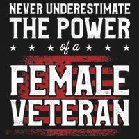 Never Underestimate The Power Of A Female Veteran Women's Hoodie thumb 2